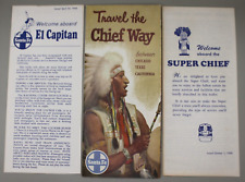 Vintage lot SANTA FE CHIEF Super Chief El Capitan Time Tables Brochures picture
