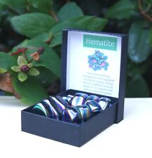 10 x Iridescent Rainbow Magnetic Hematite Stones 20 x 15mm 180g in Gift Box picture