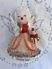 Vintage Japan January Spagetti Angel Figurine Girl Winter Holiday Birthday picture