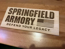 Springfield Armory Double Sided Sign 12x5 WOOD US MADE picture
