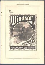 1897 Antique print-ad - Chas.H.Sieg Mfg., Kenosha, Wis., Windsor Bicycles picture