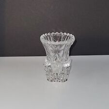 Etched Glass ~ Toothpick/Candle holder ~ 2.5” X 1.5” ~ Exquisite ~ MCM picture