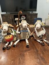 DAYSPRING REALLY WOOLLY NATIVITY SHEEP SHEPERDS JAKE ELI & ZEB ALL 3 W/TAGS picture