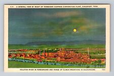 Kingsport TN-Tennessee, Night Of Tennessee Eastman Corporation Vintage Postcard picture