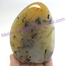 MeldedMind Polished Dendritic Agate 3.74in Natural Inclusions Crystal 149 picture