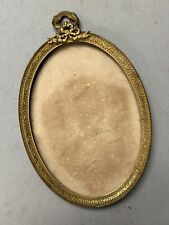 Vintage Antique Victorian Brass Oval Picture  Frame picture