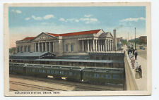 1925 Burlington Station Omaha NE white border postcard [S.733] picture
