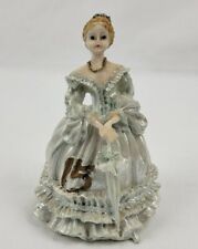 Vintage Victorian Ceramic 15th Birthday Girl Figurine Lady Woman Elegant Gown  picture