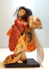 Antique Japanese Geisha Doll Kimono Kabuto picture