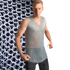 Aluminium Chain Mail Shirt Medieval Butted Aluminum Chainmail Haubergeon Armor picture