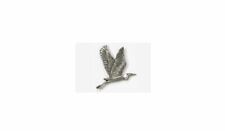 #345A - Flying Heron Antiqued Pewter Pin Usa silver lapel codeusa166 picture