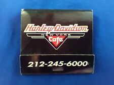 Vtg Harley Davidson NEW YORK  Cafe Match Book RIDE FREE 56th & Ave of Americas picture