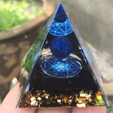 Reiki Energy Healing Large Chakra Orgone Orgonite Obsidian Crystal Pyramid picture