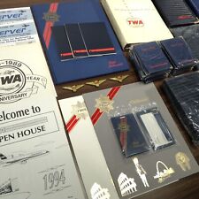 HUGE Vintage TWA Lot - Employee Benefits Royal Ambassador Menu Zippered Case Tag picture
