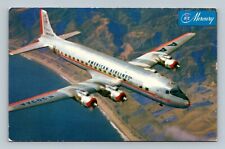 Postcard American Airlines DC 7 Mercury Airplane Plane picture