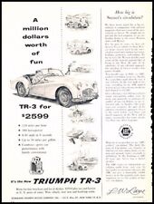 1957 1956 Triumph TR-3 TR3 Vintage Advertisement Car Print Ad D128 picture