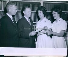 1962 Teresa Solera Arlene Greenbaum Awarded Boston Ucp Checks Charity 7X9 Photo picture