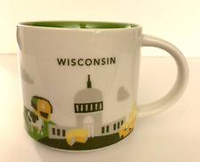 Starbucks Wisconsin You Are Here Mug YAH 14 oz. Green Inside 2015 picture