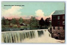 c1905's Central Mills Dam Scene Exterior Southbridge MA Unposted Trees Postcard picture