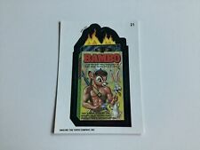 RAMBO & BAMBI 1991 TOPPS WACKY PACKAGES CARD PARODY, BAMBO #21 NM VINTAGE  picture