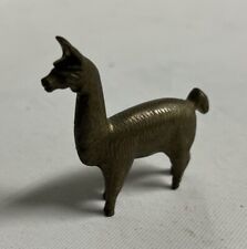 Vintage Solid Brass Llama Alpaca Metal Figure picture