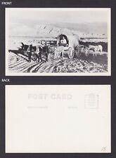 Postcard, United States, Western, Thee man in a cart picture