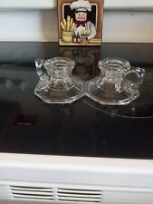 antique glass candle holders vintage pottery picture