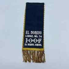 c1915 Independent Order of Oddfellows IOOF El Dorado KS Lodge No. 74 Ribbon AB2 picture