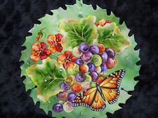 Butterfly Monarch Insect Wildlife Grape Fruit Hand Painted Saw picture