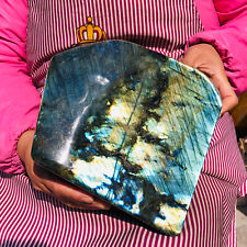 13.24lb Natural Gorgeous Labradorite Rough Gem mineral Specimen Healing picture