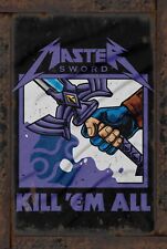Legend of Zelda Master Sword Glossy 8x12 Rustic Vintage Sign Style Poster picture