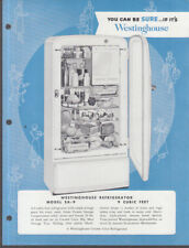 Westinghouse Refrigerator Model SA-9 sell sheet ca 1950s picture
