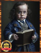 Benjamin Franklin - Art - As A Kid - Humor - Metal Sign 11 x 14 picture
