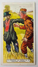 1936 Ardath Proverbs Tobacco Card #2 A Friend in Need is a Friend Indeed picture