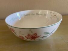 EUC Lenox Butterfly Meadow “Home is where the heart is“ Multi Purpose Serve Bowl picture