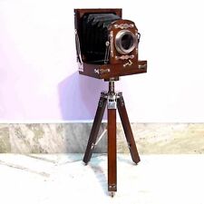 Antique Style Vintage Old Camera With Tripod Stand Model Home Decor picture