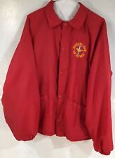Rare Mustang Club of America Vintage Embroidered Club Jacket Red Button Up L picture