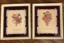 Rustic Weathered Frames Lithograph Roses Floral Design LF Roubillac #8 Carole #5 picture