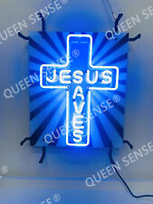 New Jesus Saves Christ Cross Light Lamp Neon Sign 24