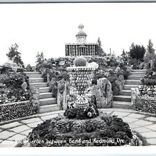 c1940s Bend / Redmond, OR RPPC Petersen's Rock Garden Real Photo Sawyers A165 picture