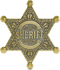 Sheriff Badge, Made of Metal, Police Badge Pin, Western Cop Star Badge, Old West picture