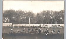 c1910 KICK OFF high school football game original real photo postcard rppc picture