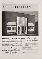 1937 Print Ad Owens-Illinois Insulux Glass Blocks Storefront Toledo,Ohio picture