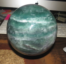 13LB Natural green fluorite Quartz sphere Crystal Ball Mineral specimen Healing picture
