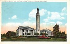 Postcard MA Springfield Municipal Group and Admin Bldg 1927 WB Vintage PC f7509 picture