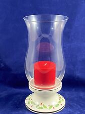Hurricane Pillar Candle Holder Lenox Holiday with original box picture