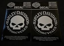 Lot Of 2 NEW -Harley-Davidson Willie G Skull Classic Graphix Sticker Decal 4”X4” picture