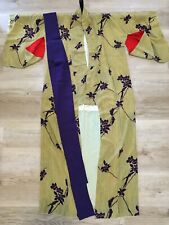 Authentic Japanese Silk Kimono-Handstitched-Vintage picture