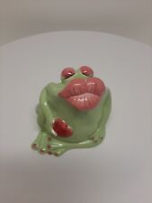 Ganz Light Green Ceramic Kissing Frog Figurine Holding Heart D29 picture