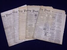 1872-1886 THE EVENING POST NEWSPAPER LOT OF 5 ISSUES - NICE ADS- NP 1863 picture